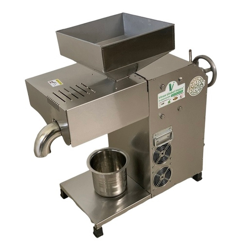 Mustard  Cold Press Oil Machine For Business Use - Color: Silver