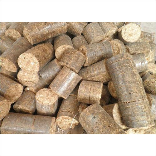 Lignite-biomass briquettes (a) rice husk-coal briquettes and (b) saw