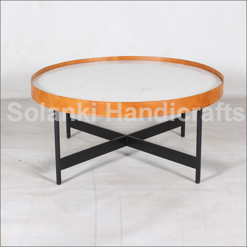 White Marble Top Round Coffee Table
