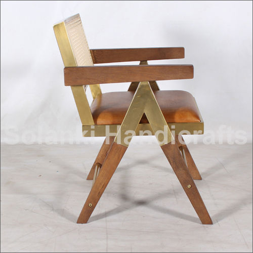 Wooden Leather Seat Chair