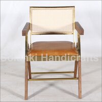 Wooden Leather Seat Chair