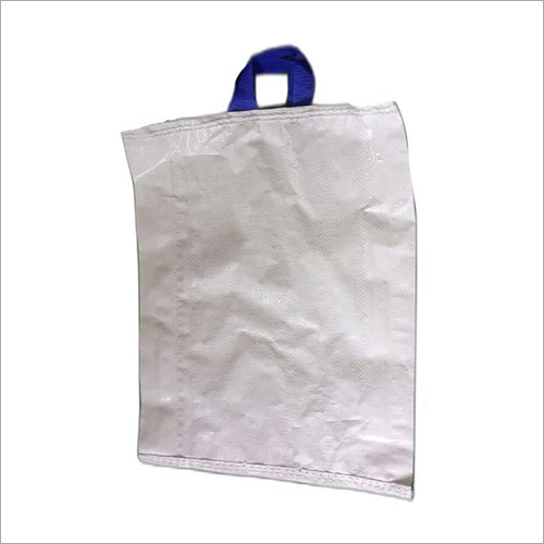 White Laminated Pp Loop Handle Bag
