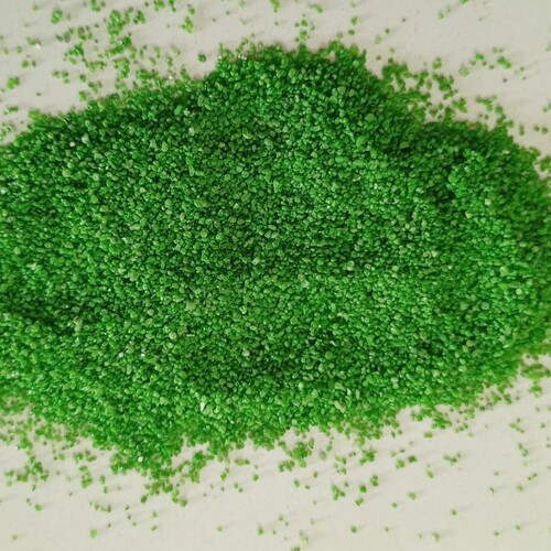 Green Colored Natural Crystal Quartz Silica Sand For Garden Decoration Purpose