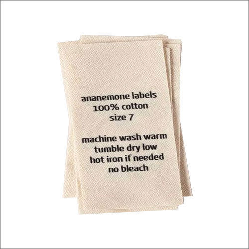 Off White Wash Care Printed Labels