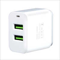 Dual Port Usb Adaptor - Color: White