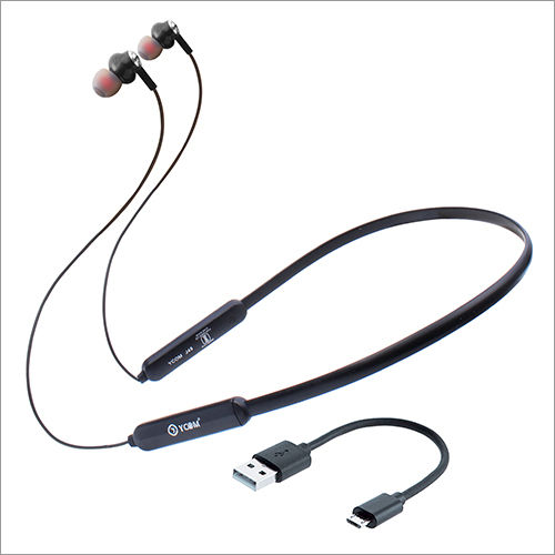 Black Ycom J45 Wireless Bluetooth Neckband Headphone at Best Price