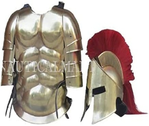Roman Greek Muscle Armor With Pauldron Collectible Greek Costume Cuirass 300 Spartan Medieval Helmet Halloween Costume