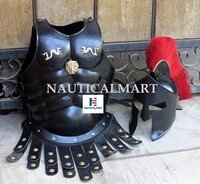 Roman King Leonidas 300 Spartan Helmet W/Muscle Armor Collectibles Costume Black