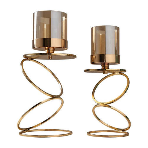 Metal Candle Holder Set Of 2