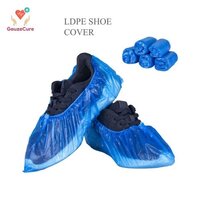 Disposable Shoe Cover - Biodegradable Non Woven Fabric, Ankle Length Blue | Waterproof, Cuffed Design For Infection Control