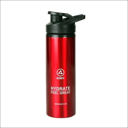 Hydrate Feel Grate - Stainless Steel 1000 ml Size Red Color Screw Cap Design Industrial Beverage Use