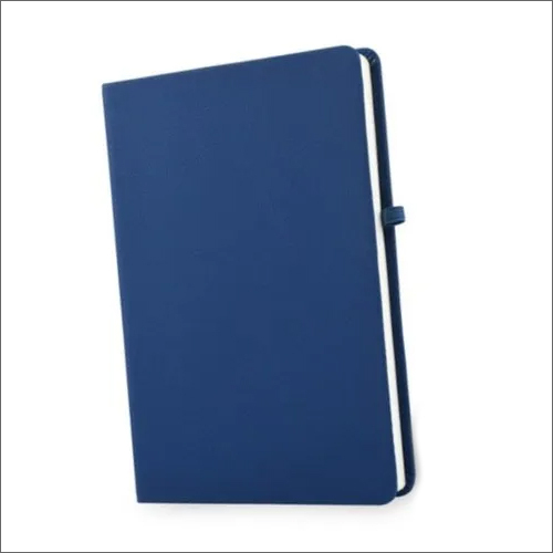 Plain A5 Diary - Imported PU Hard Bound 200 Pages Blue Color | Office Use Plain Design