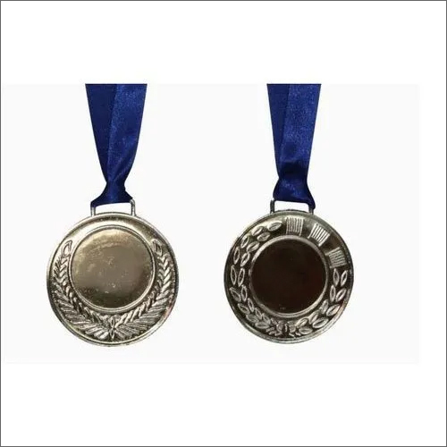 Silver Sports Medal - 5mm Thickness 80mm Size Silver Color Round Shape for Award Ceremonies and Artistic Collectible Displays