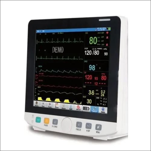 Kb 12 Series Multi Parameter Monitor - 12 Inch LED Display, 5-Lead ECG | Pediatric and Adult Use, Multi-Parameter Monitoring, Compact Design