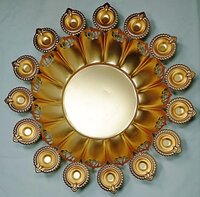 Decorative Iron Diya Urli Set