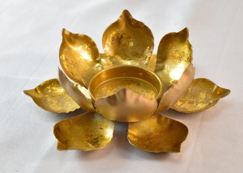 Metal Lotus Diya