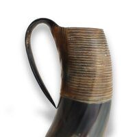 Engraved Viking Drinking Horn Mug Safety Hold Hot and Cold Stunning Horn Mug Personalized Buffalo Tankard Horn Mug