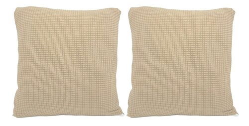 House of Quirk Jacquard Throw Pillow Case Cushion Cover Home Sofa Decorative Cover Only (16.5x16.5 inch/ 42x42cm) Set of 2