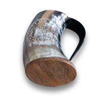 United States Horn Mug Buffalo Tankard Engraved Gifts for Men Vikings Ox Horn Mug Viking lovers Gift for men