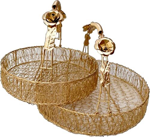Metal Wire Gifting Basket Round Shape