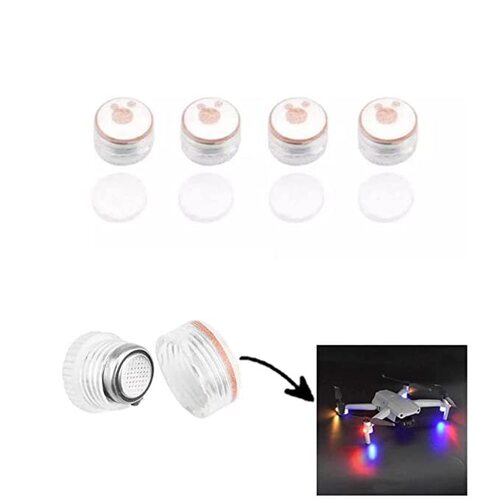 4 Pieces Plastic Mavic Mini 2 Flashing Light for Drone Night Flying LED Lights for DJI Mini 2 / Mavic Mini/ DJI Tello Drone Lighting Accessories