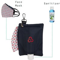 Hand sanitizer Holder Pouch Face Mask and sanitizer bottle