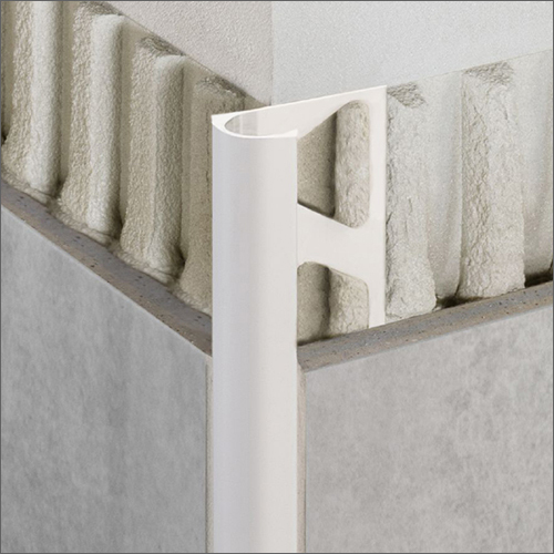 White Tile Outer Corner Profile - Aluminium, 40 mm x 10 mm, Multi-Color | Anodising/Powder Coating for Tile Application, High-Durability Design