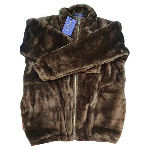 Washable Mens Woolen Zipper Jacket