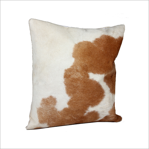 White And Brown Leather Cushion Cover
