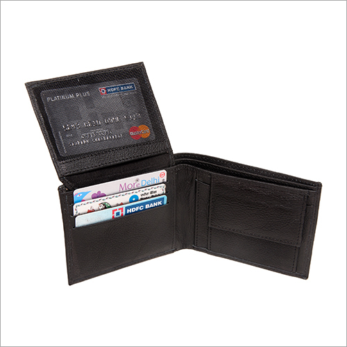 Black Foldable Leather Wallet