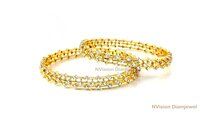 Natural Diamond Traditional Themed Modern Bangle