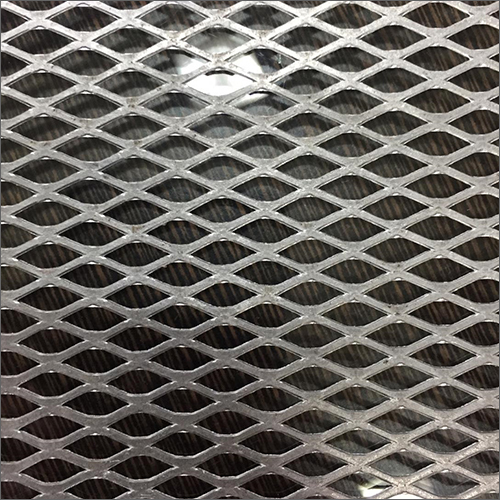 1x2 Inch Flattened Expanded Metal Mesh - Aluminum, 1x2 Inch Diamond-Shaped Openings, Polished Surface, Ideal for Machine Guarding and Security Applications