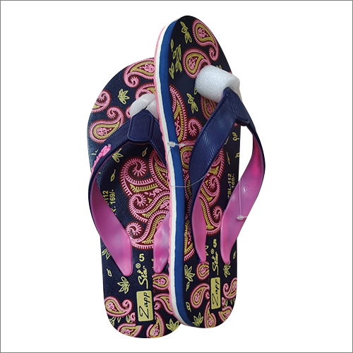 Ladies Hawai Printed Slipper - PU Upper Customized Size Colorful Designs | Rubber Material Stylish Look for Kids Women and Men