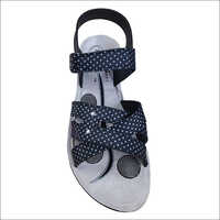 Dotted Printed Ladies Sandals - Leather Pu, Low Heel | Multiple Sizes Available, Stylish Design For Every Occasion