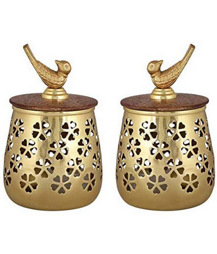 Metal Gifting Box Set Of 2 Round Shape