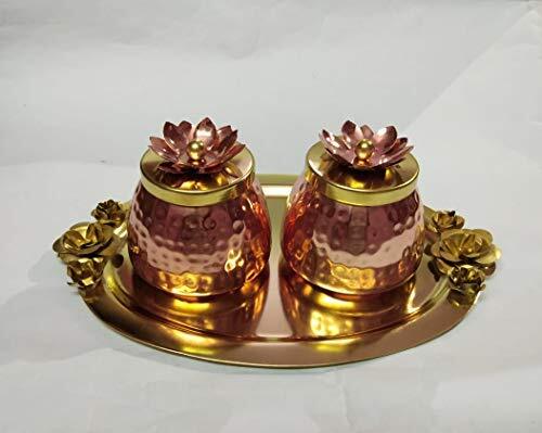 Metal Gifting Set Tray And Box Round Shape