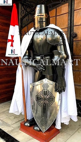 Wearable Medieval Knight Combat Armor Full Suit With Stand Lance Shield