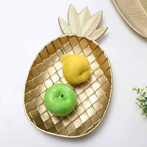 Metal Golden Leaf Tray