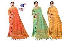 ZOSEF-organza saree with weaving and blouse
