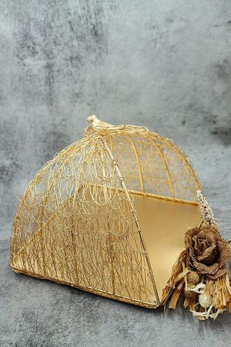 Gifting Best Wishes Metal Mesh Batter Golden