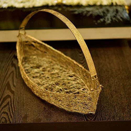 Metal Gold Plated Mesh Wired Boat Gift Hamper Basket  Dry Fruit Basket