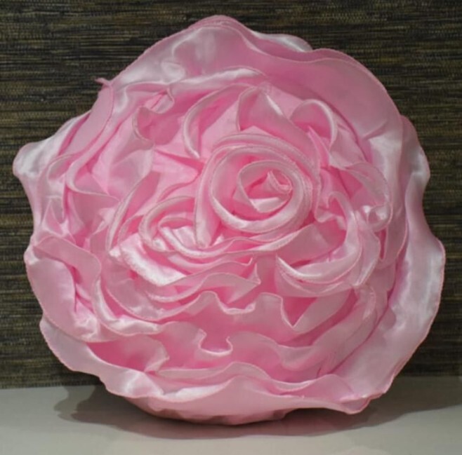 Sattan Rose Shape Fancy Cushion Covers