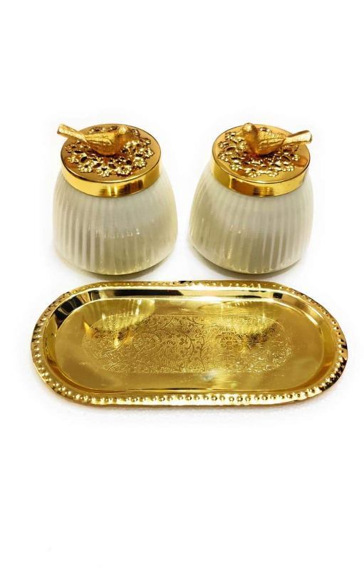 Metal Gifting Box and Tray Set