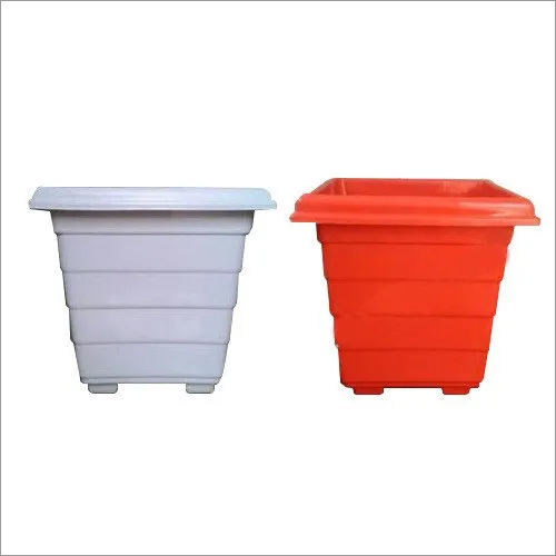 Plastic Square Colored Flower Pot