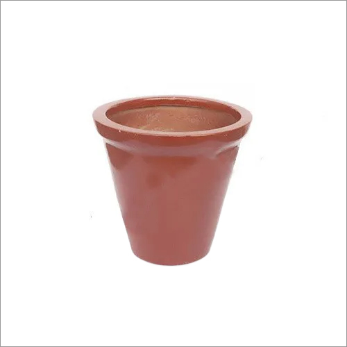Brown Fiber Flower Pot