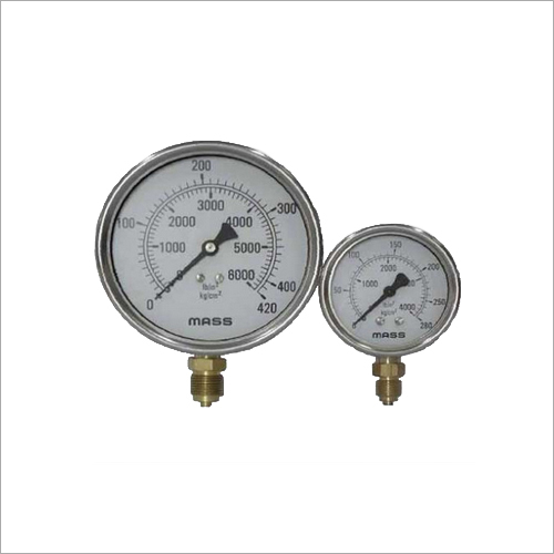 White Mass Industrial Pressure Gauge