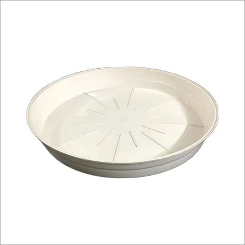 White 16 Inch Terracotta Bottom Plate
