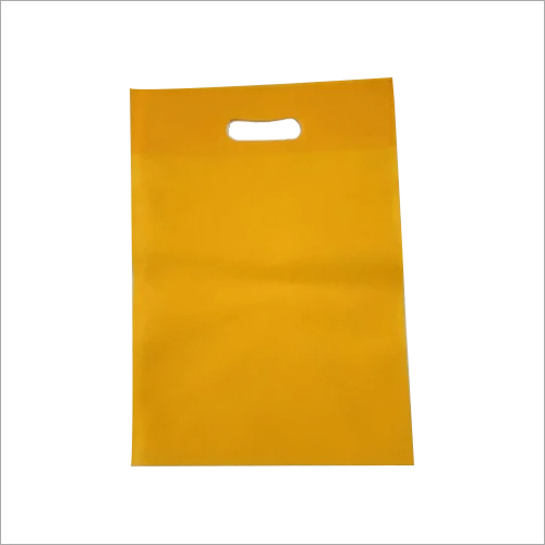 Dark Yellow D Cut Bag - Non Woven Fabric , Patch Handle, Hot Stamping, Stylish Handle Design for Apparel Shopping Needs