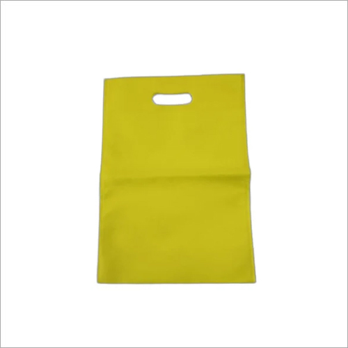 Light Yellow D Cut Bag - Non Woven Fabric Material, Shopping Type, Patch Handle Style | Designed for Apparel Use, Durable Handle