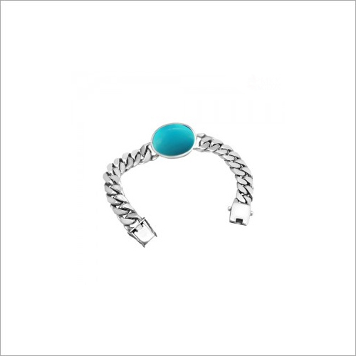 Feroza Gemstone Sterling Silver Bracelet